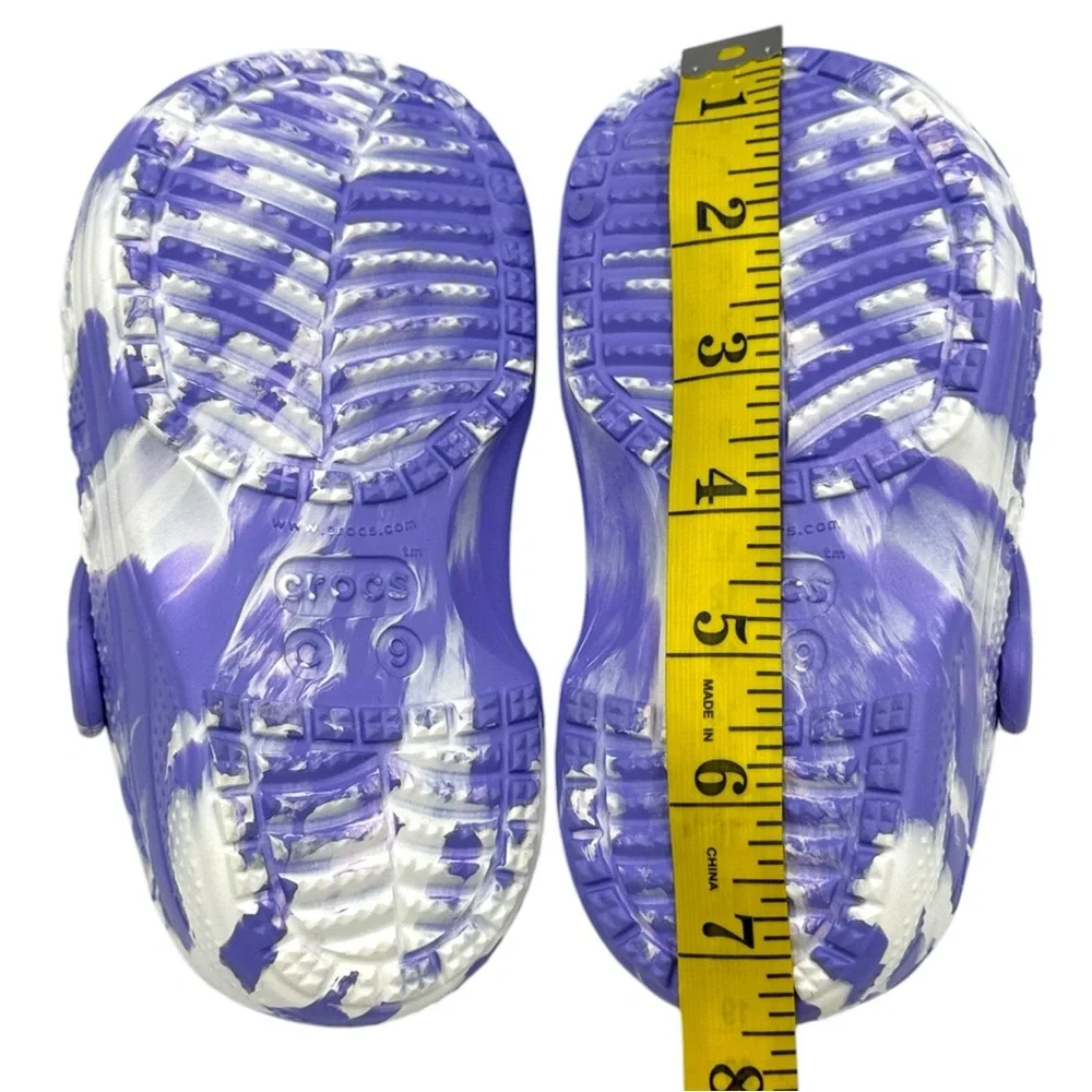 Crocs Baya Lined Marbled Clog (Toddler) Size C9